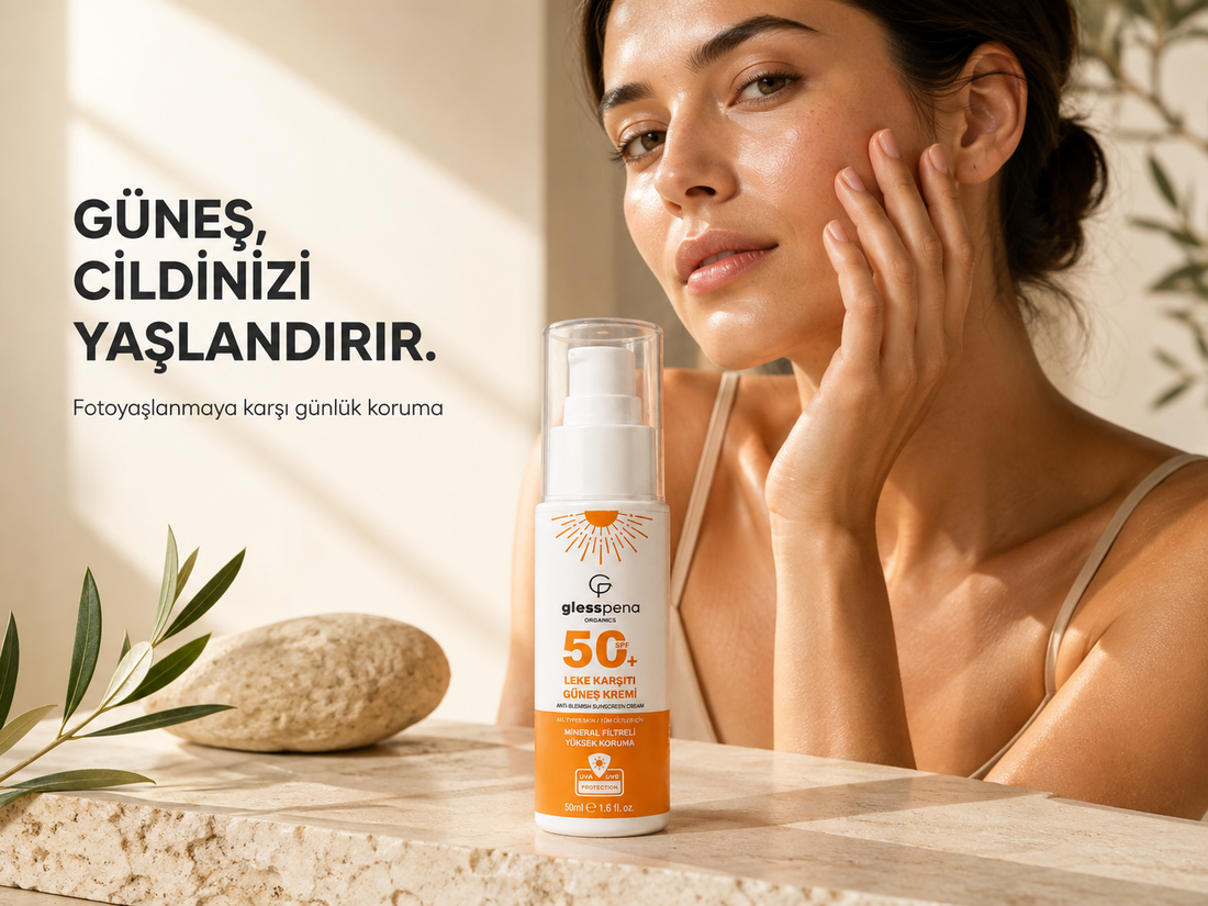 fotoyaşlanma karşıtı anti- aging koruma sağlayan doğal güneş kremi