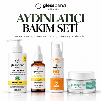 Aydınlatıcı 4'lü Cilt Bakım Seti | glesspena organics