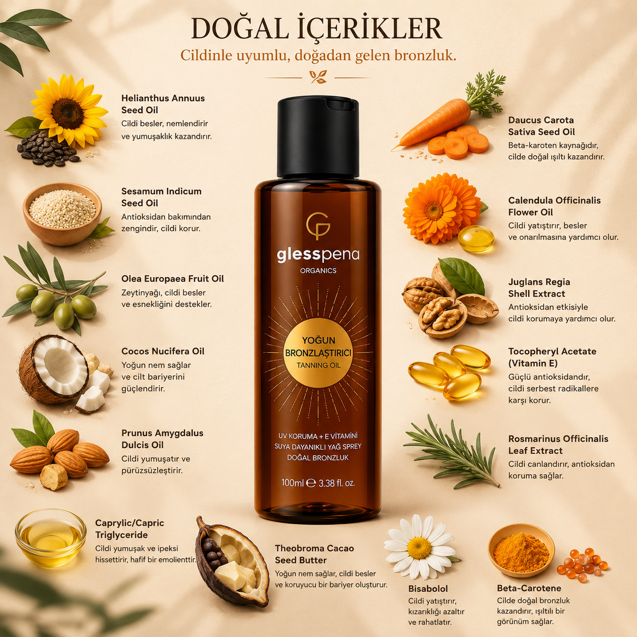 Yoğun Bronzlaştırıcı Tanning Oil 100 ml