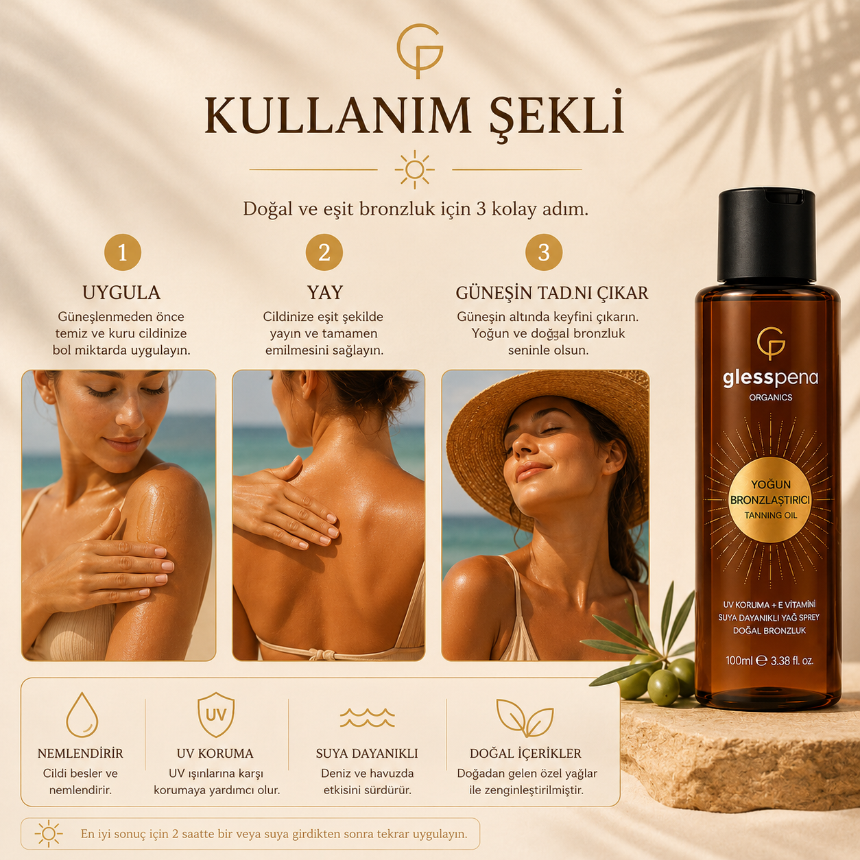 Yoğun Bronzlaştırıcı Tanning Oil 100 ml