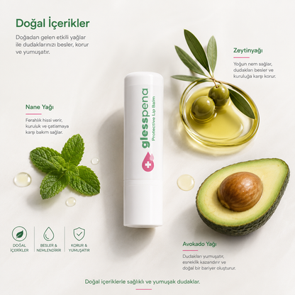 Doğal Dudak Kremi Koruyucu ve Nemlendirici Lip Balm 5 ml