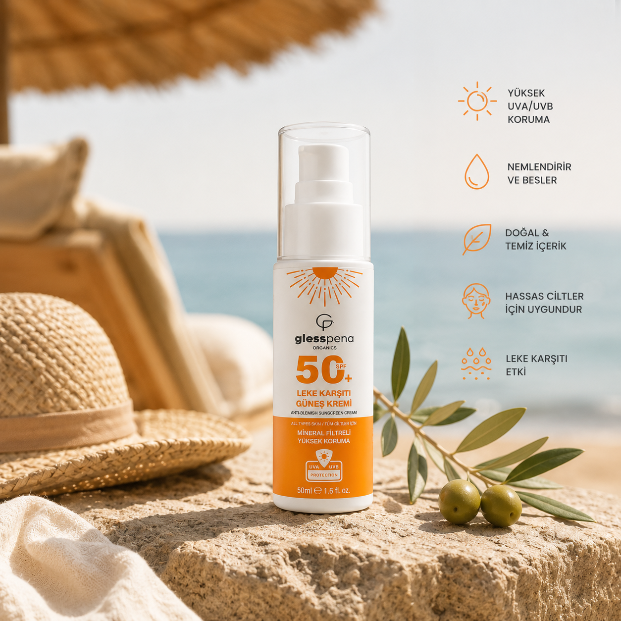 SPF 50+ Mineral Güneş Kremi 50 ml