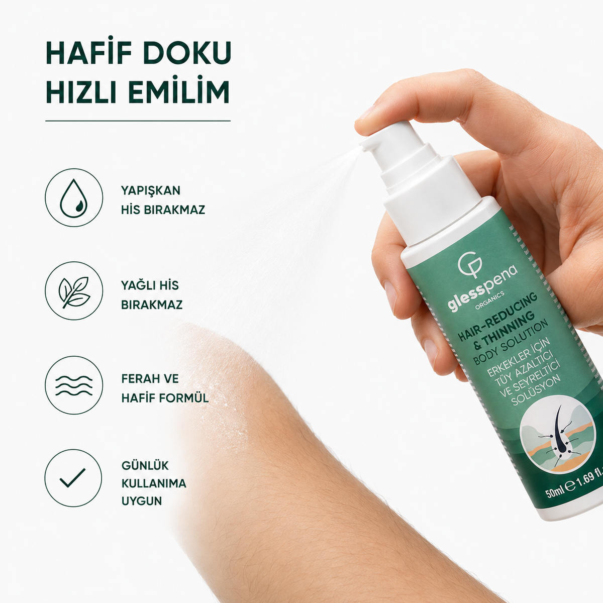 Tüy Azaltıcı Solüsyon Erkek (50 ml)