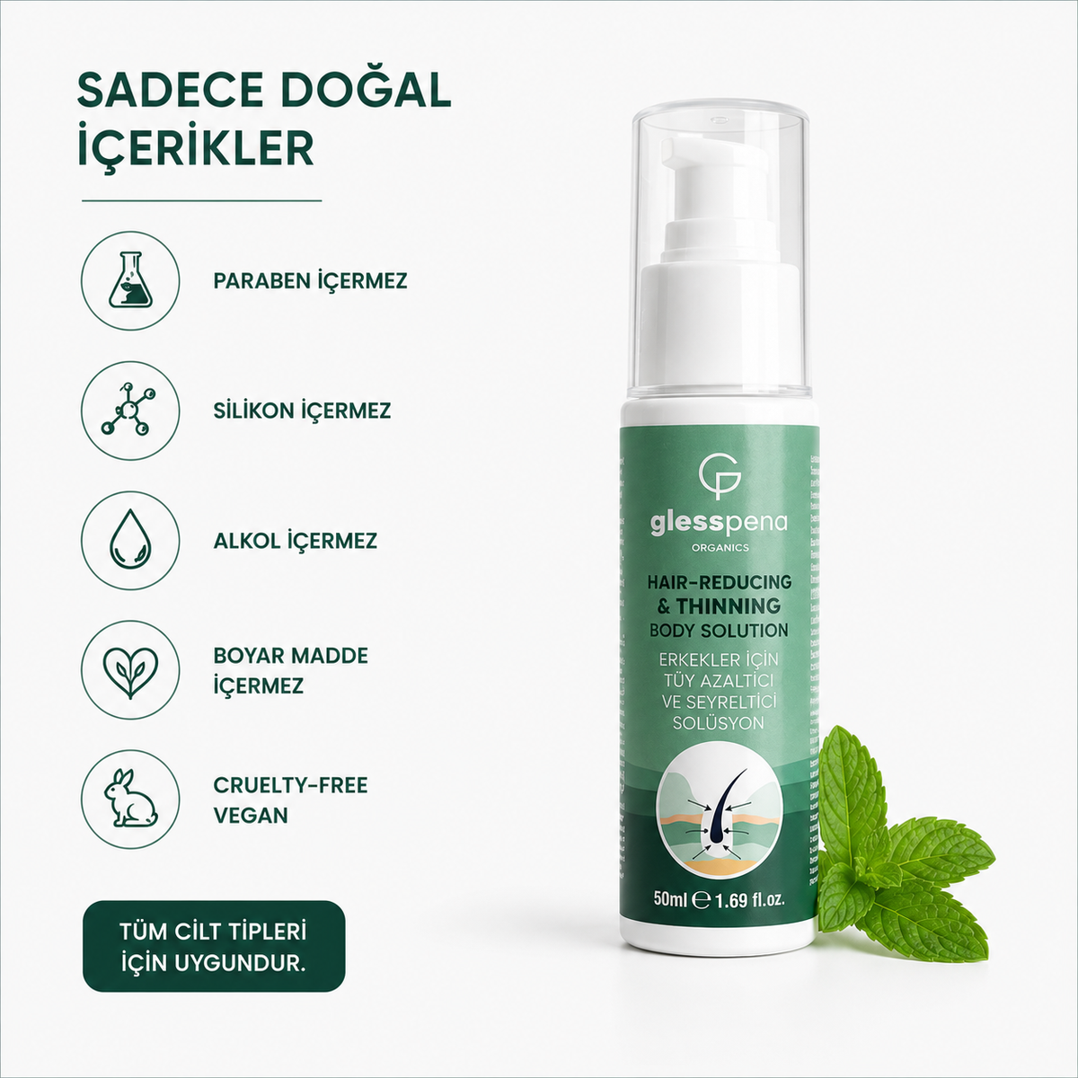 Tüy Azaltıcı Solüsyon Erkek (50 ml)