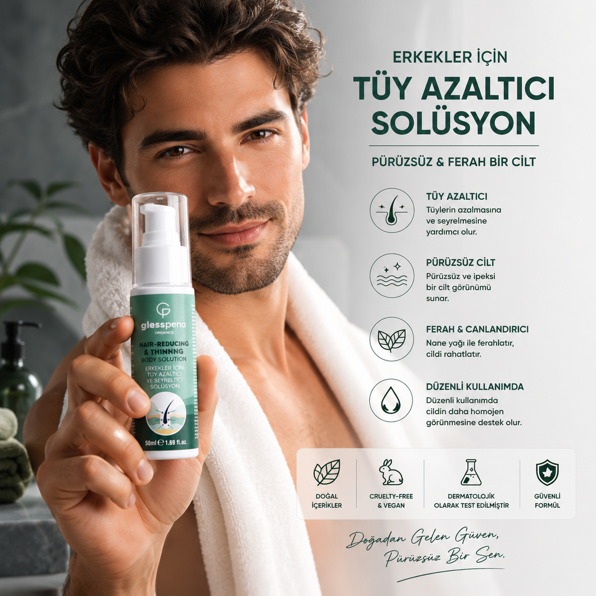 Tüy Azaltıcı Solüsyon Erkek (50 ml)