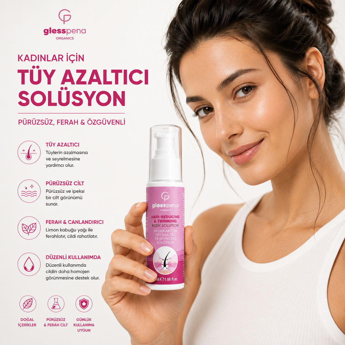 Tüy Azaltıcı Solüsyon Kadın (50 ml)